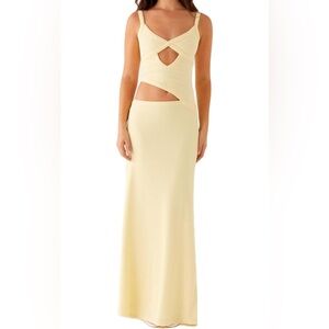 Cutout Cream Maxi Dress size small